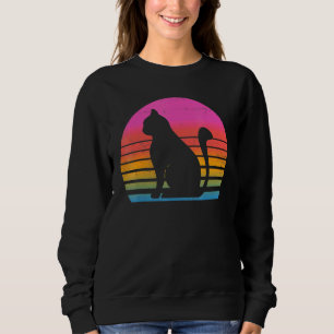 Retro 80s Cat Sweatshirt