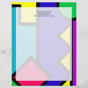 Retro 80s Colour Block Letterhead