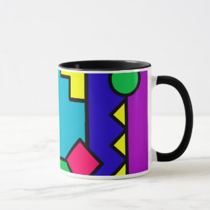 Retro 80s Colour Block Mug