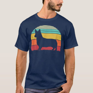 Retro 80s Corgi Dog Lover  T-Shirt