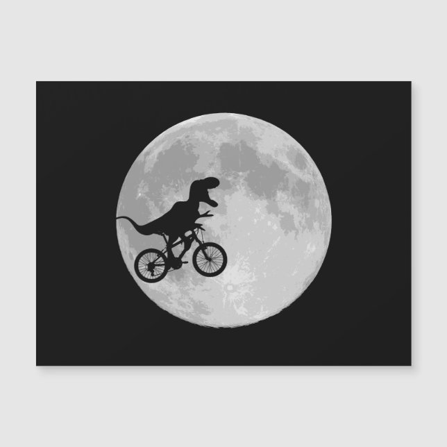 Retro 80s Dinosaur bike and Moon  (Front)