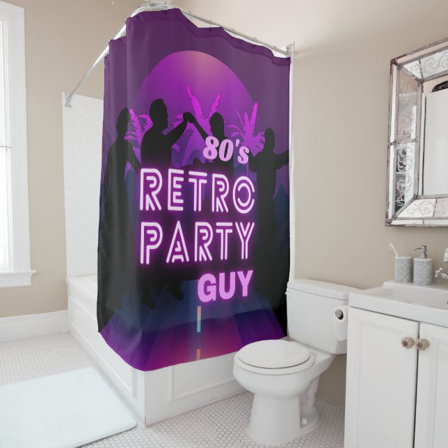 Retro 80s Disco Dance Party Neon Purple Funky  (In Situ)