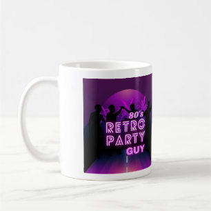 Retro 80s Disco Dance Party Neon Purple Funky Coffee Mug