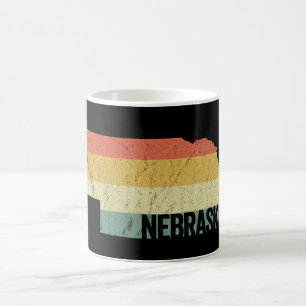 Retro 80s Distressed Vintage Sunset Nebraska Coffe Coffee Mug