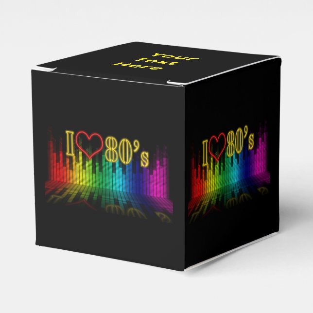 Retro 80's Equalizer Party Custom Favor Box (Front Side)