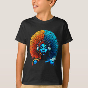 Retro 80s Funk Afro Girl Disco Soul African Americ T-Shirt