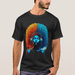 Retro 80s Funk Afro Girl Disco Soul African Americ T-Shirt