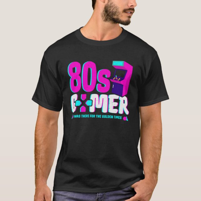 Retro 80s Gamer   Arcade OG Gamer Nostalgia Old Ga T-Shirt (Front)