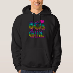 Retro 80's Girl 1980s Nineteen Eighties Women Hoodie