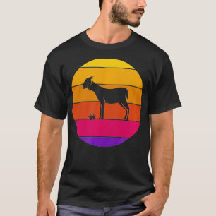 Retro 80's Goat Funny Farm Girl Goat Lover Gift T-Shirt