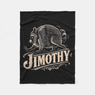 Retro 80s Jimothy Raccoon Art Fleece Blanket