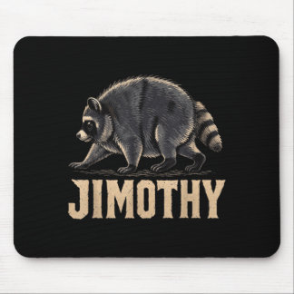 Retro 80s Jimothy Raccoon Artwork Mouse Pad
