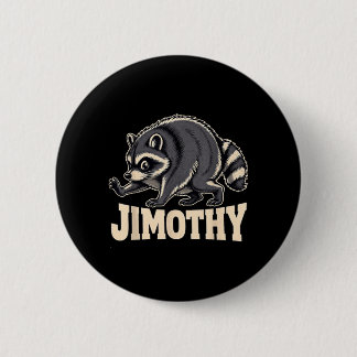 Retro 80s Jimothy Raccoon Design 2 Inch Round Button
