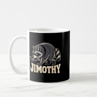 Retro 80s Jimothy Raccoon Design Coffee Mug