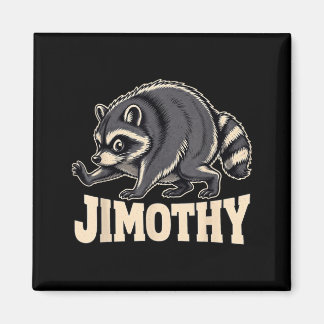 Retro 80s Jimothy Raccoon Design Magnet