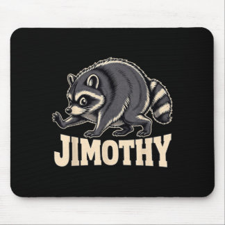 Retro 80s Jimothy Raccoon Design Mouse Pad
