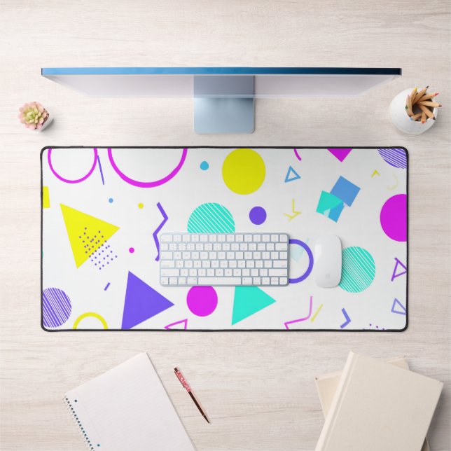 Retro 80s Memphis Geometric Pattern (Bureau 1)