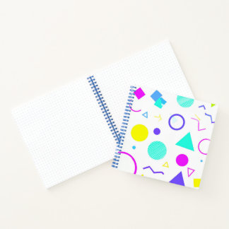 Retro 80s Memphis Geometric Pattern Notebook