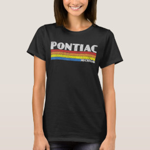 Retro 80s Michigan MI Souvenir Pontiac T-Shirt