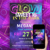 Glow in the Dark Blacklight Party Invitation