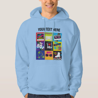 Retro 80s Neon Graphic Aesthetic Pop Culture Hoodie
