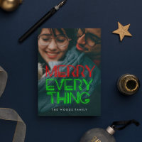 Retro 80s Neon lights Merry everything photo