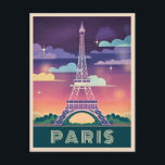 Retro 80s Neon Synthwave Eiffel Tower Paris France Postcard<br><div class="desc">Step into the surreal world of retro-futurism with this captivating vaporwave-style design featuring the iconic Eiffel Tower. Infused with pastel hues and dreamy synthwave vibes,  this postcard is perfect for fans of nostalgia,  travel,  and the iconic neon aesthetic.</div>