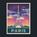 Retro 80s Neon Synthwave Eiffel Tower Paris France Postcard<br><div class="desc">Step into the surreal world of retro-futurism with this captivating vaporwave-style design featuring the iconic Eiffel Tower. Infused with pastel hues and dreamy synthwave vibes,  this postcard is perfect for fans of nostalgia,  travel,  and the iconic neon aesthetic.</div>