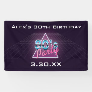 Retro 80's Party Banner