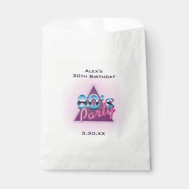 Retro 80's Party Favour Bags (Front)