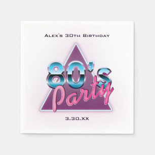 Retro 80's Party Napkins