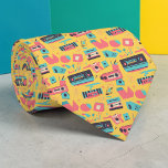 Retro 80s Pop Culture Custom Necktie<br><div class="desc">This custom necktie is a bold statement, perfect for anyone who loves the vibrant energy of 80s pop culture. Featuring a unique, eye-catching design, it's a fantastic way to add a touch of retro flair to any outfit. Whether you're a fan of classic movies, iconic music, or bold fashion trends,...</div>