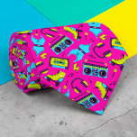 Retro 80s Pop Culture Custom Necktie<br><div class="desc">This custom necktie is a bold statement, perfect for anyone who loves the vibrant energy of 80s pop culture. Featuring a unique, eye-catching design, it's a fantastic way to add a touch of retro flair to any outfit. Whether you're a fan of classic movies, iconic music, or bold fashion trends,...</div>