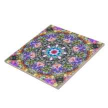 Retro 80's Pretty vintage Floral persian mandala