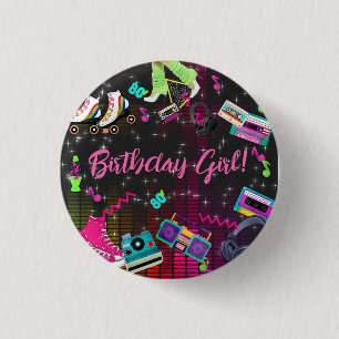 Retro 80's, Retro, Any Age 1 Inch Round Button