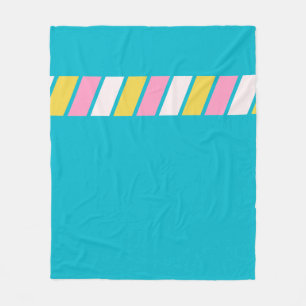 Retro 80s Stripes Fleece Blanket