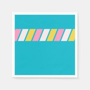 Retro 80s Stripes Napkin