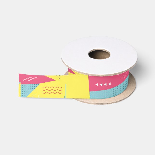 Retro 80's Style Gift Ribbon Satin Ribbon (Spool)