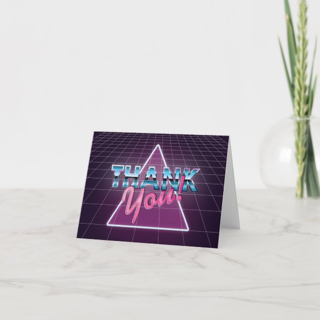 Retro 80's Thank You Card (Front)