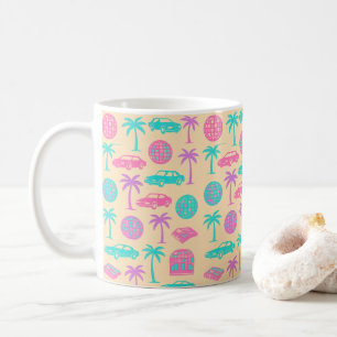 Retro 80s Tropical Vibes Pattern Mug