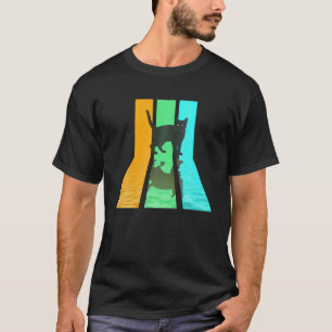 Retro 80S Vintage Style Black Cat T-Shirt