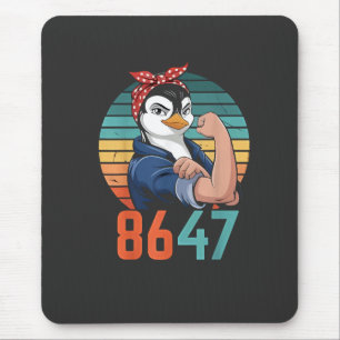 Retro 8647 Is It 2028 Yet Anti Trump Penguin  Mouse Pad