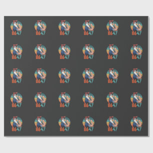 Retro 8647 Is It 2028 Yet Anti Trump Penguin  Wrapping Paper