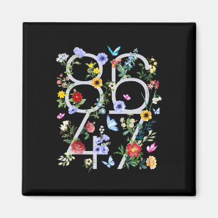 Retro 8647 Subtle Trump 86 47 Floral Boho Style  Magnet