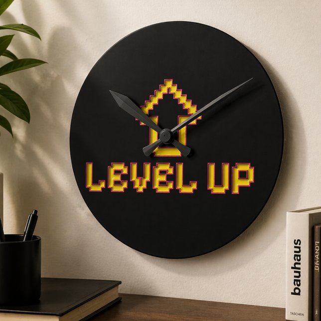 Retro 8-Bit EASY Wall Clock - Black (Creator Uploaded)