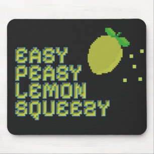 Retro 8-Bit Lemon Squeezy Gaming Mousepad - Funny 