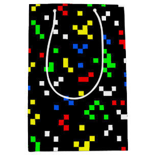 Retro 8 Bit Video Game Graphics Pattern Medium Gift Bag