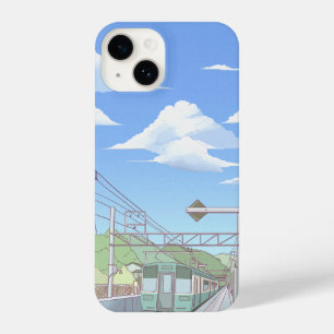 Retro 90s Aesthetic Anime Cityscape - Lo-Fi Night  iPhone 14 Case