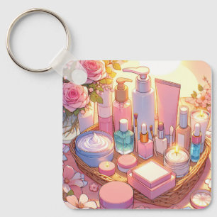 Retro 90s Anime Skin Care Aesthetic Keychain