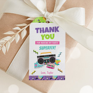 Retro 90s Birthday Party Favour Tags